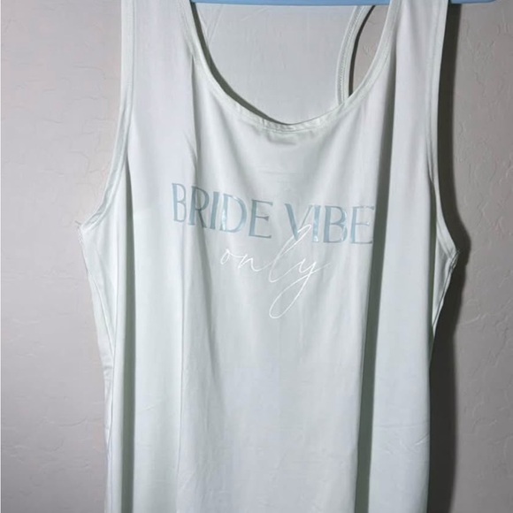 White 'Bride Vibe Only' Tank Top - Picture 1 of 5